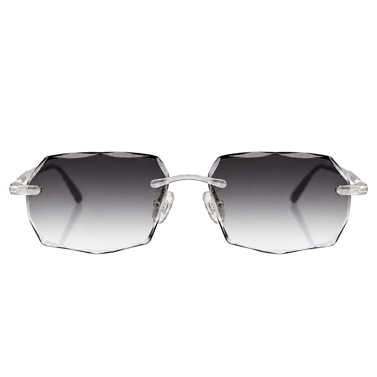 OCCI — dark grey, Full Diamond Cut lenses on transparent display frame